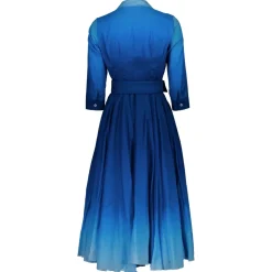 Abito Camicia Blu Ombre Manica 3/4