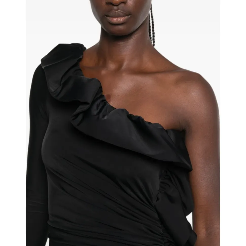 009 Abito Corto Lycra Monosp Voilant
