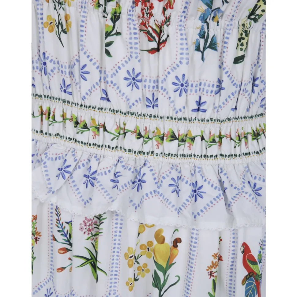 Abito Lungo "Tropical Porcelain"