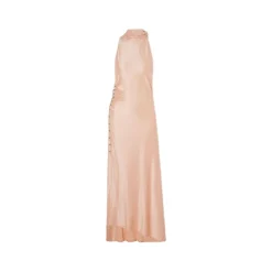 Abito Ruched con Bottone Laterale