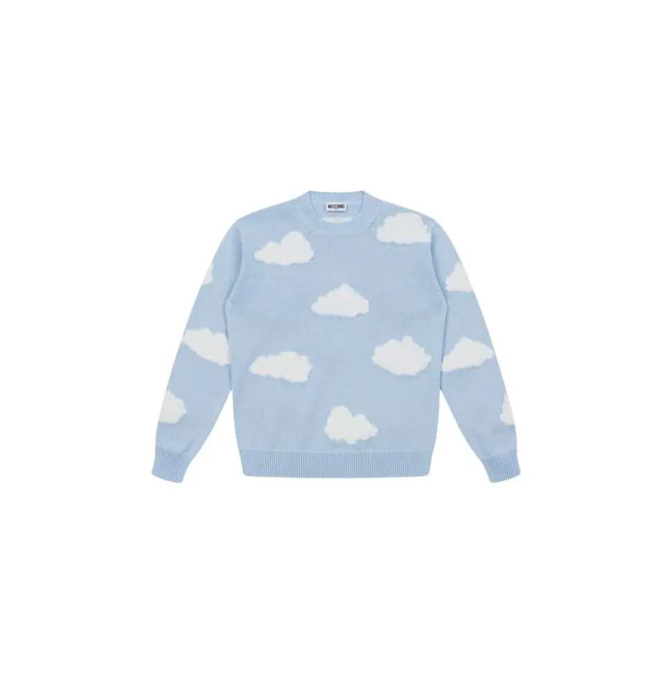 Archive Clouds jacquard cotton pullover