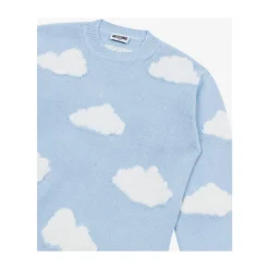 Archive Clouds jacquard cotton pullover