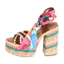 Arcobaleno Sciarpa Platform Sandali