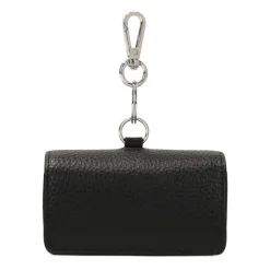 Astuccio per chiavi nero in pelle