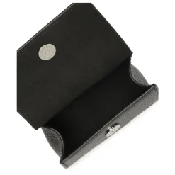 Astuccio per chiavi nero in pelle