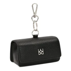 Astuccio per chiavi nero in pelle