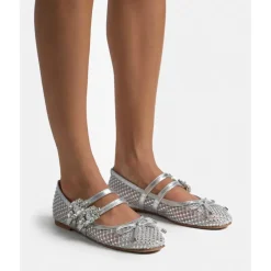 Ballerina rete fibbie strass