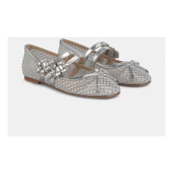 Ballerina rete fibbie strass