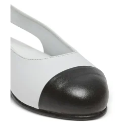 Ballerine bicolore in pelle