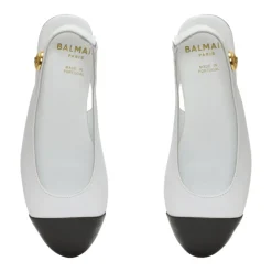 Ballerine bicolore in pelle