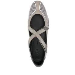 Ballerine Grigio Cenere con Pannelli in Mesh
