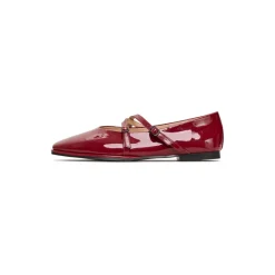 Ballerine in Pelle Albina - Rosse