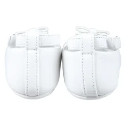 Ballerine in pelle bianca con fiocco