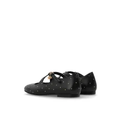 Ballerine in pelle con applicazioni