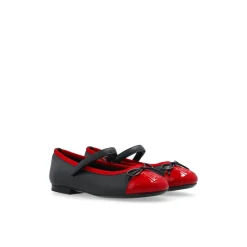 Ballerine in pelle con logo