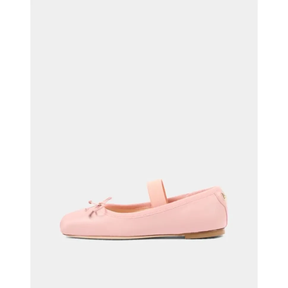 Ballerine in pelle nappa con dettaglio in gros-grain