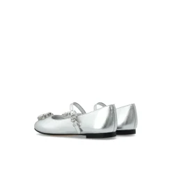 Ballerine in pelle nappa con spilla