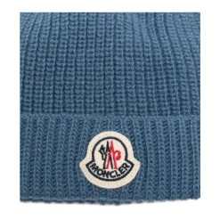 Bambini Cappello Lana Blu Logo