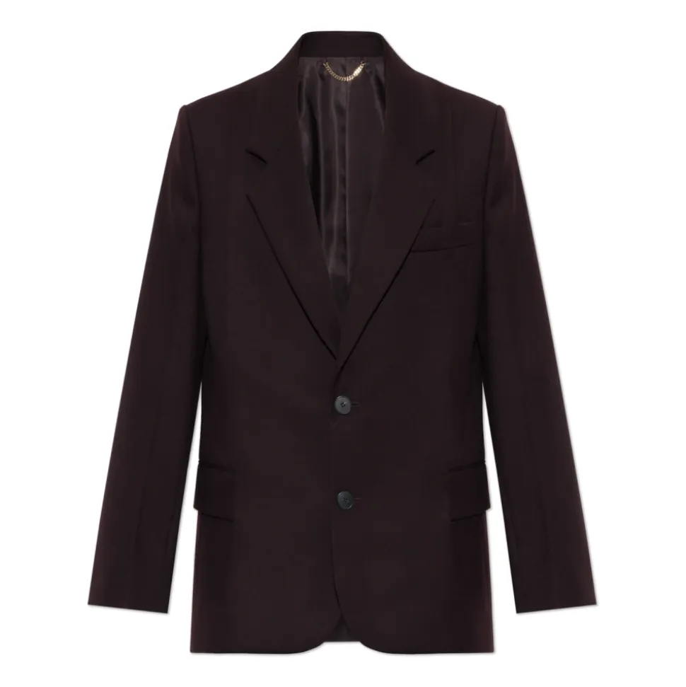 Blazer in Lana con Doppio Spacco