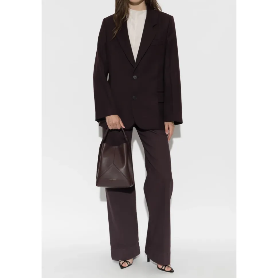 Blazer in Lana con Doppio Spacco