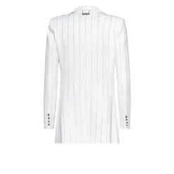 Blazer monopetto a righe verticali