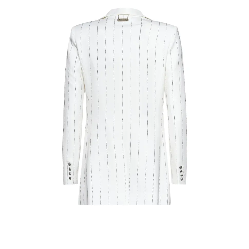 Blazer monopetto a righe verticali