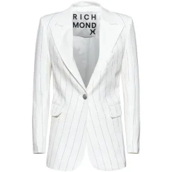 Blazer monopetto a righe verticali