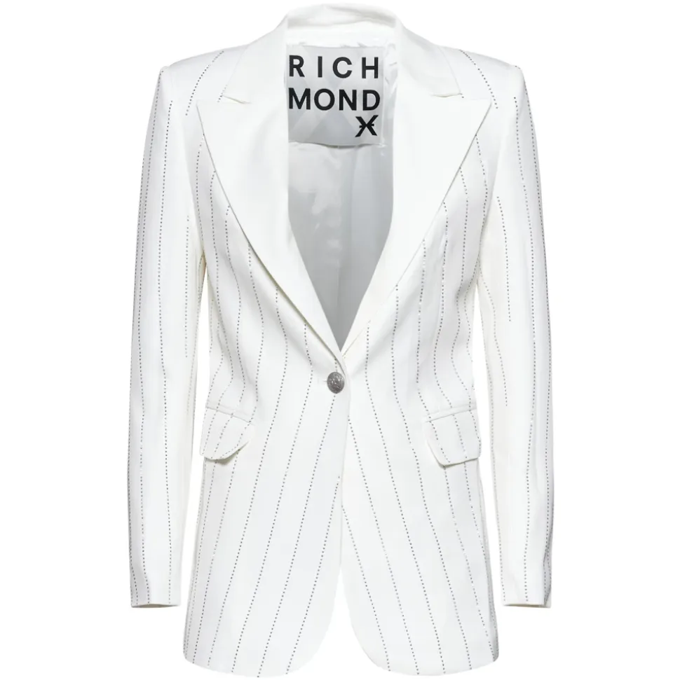 Blazer monopetto a righe verticali