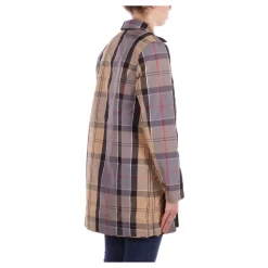 Blu Cappotto Reversibile Logo Frontale Bottone