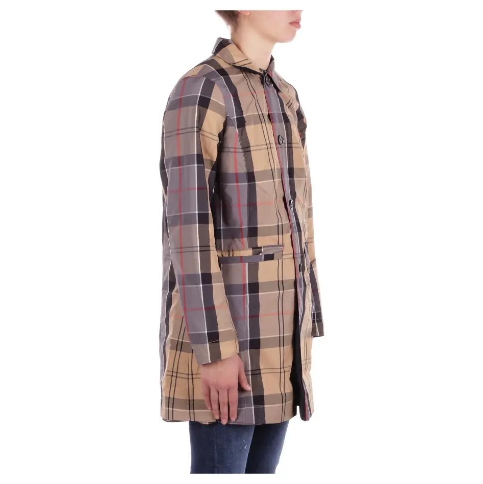 Blu Cappotto Reversibile Logo Frontale Bottone