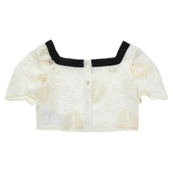 Blusa con Scollo Quadrato e Pizzo