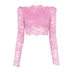 Blusa Corta in Pizzo