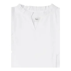 Blusa Romantica con Scollo a V e Manica Farfalla