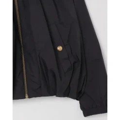 Bomber Jacket con Dettaglio Plissé