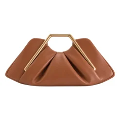 Borsa a mano Lila con cornice metallica
