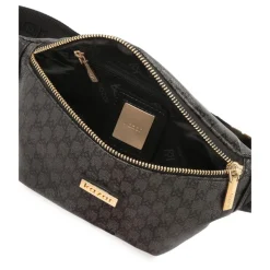Borsa a marsupio nera con monogrammi