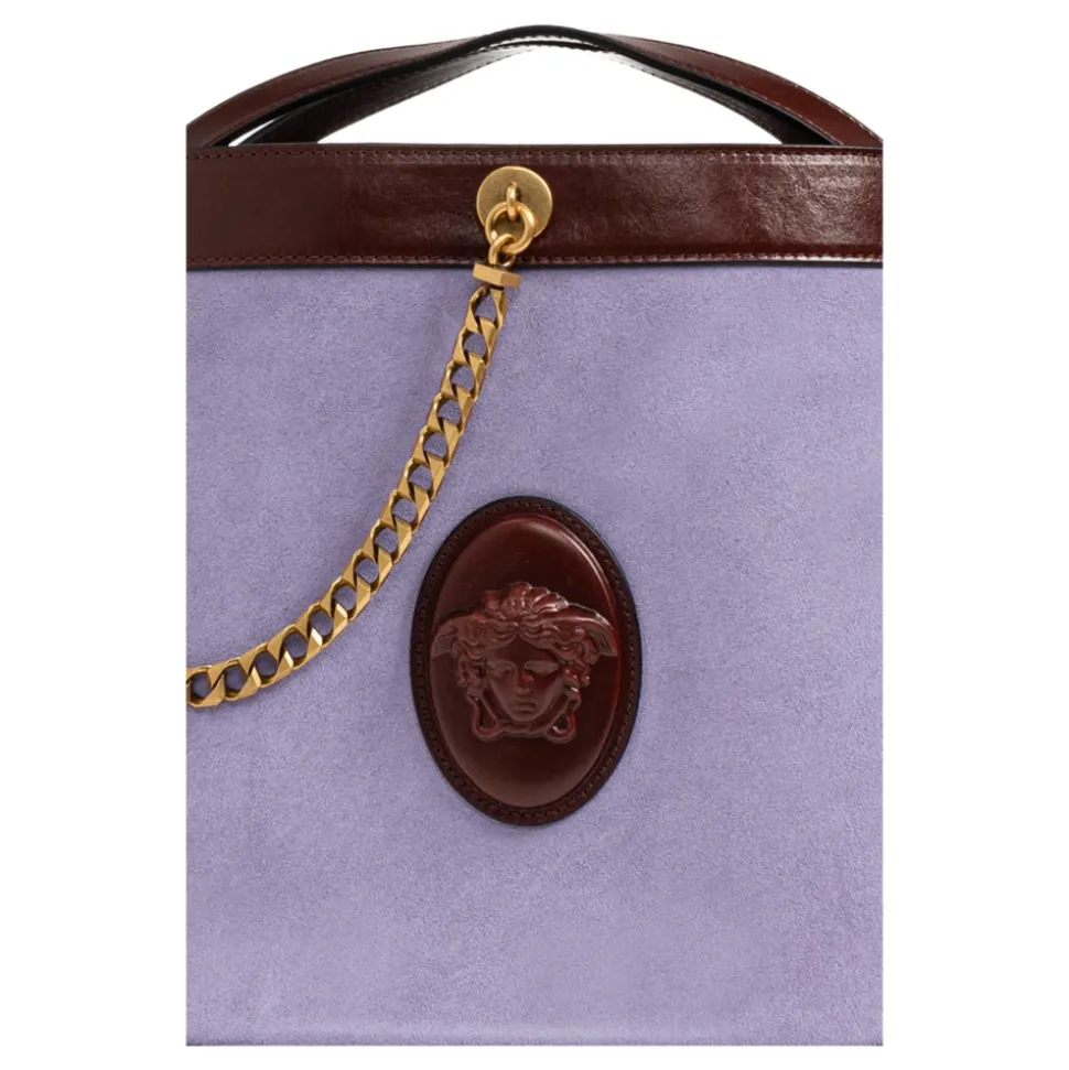 Borsa a secchiello piccola Pivot in camoscio