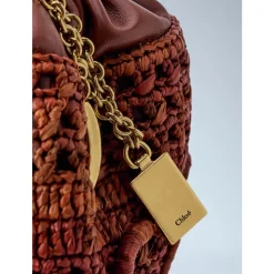 Borsa a tracolla estiva a secchiello con coulisse Banana