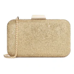 Borsa da sera dorata e lucente