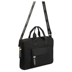 Borsa Laptop in Tessuto Nera con Manici