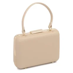Borsa rigida a scatola coperta di pelle