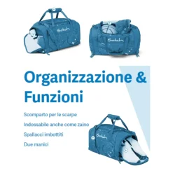 Borsa sportiva verde unisex