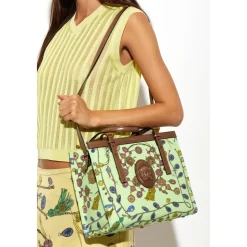 Borsa Tote Rivière in Tela Stampata