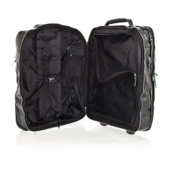 Borsa trolley in pelle nera per PC e iPad