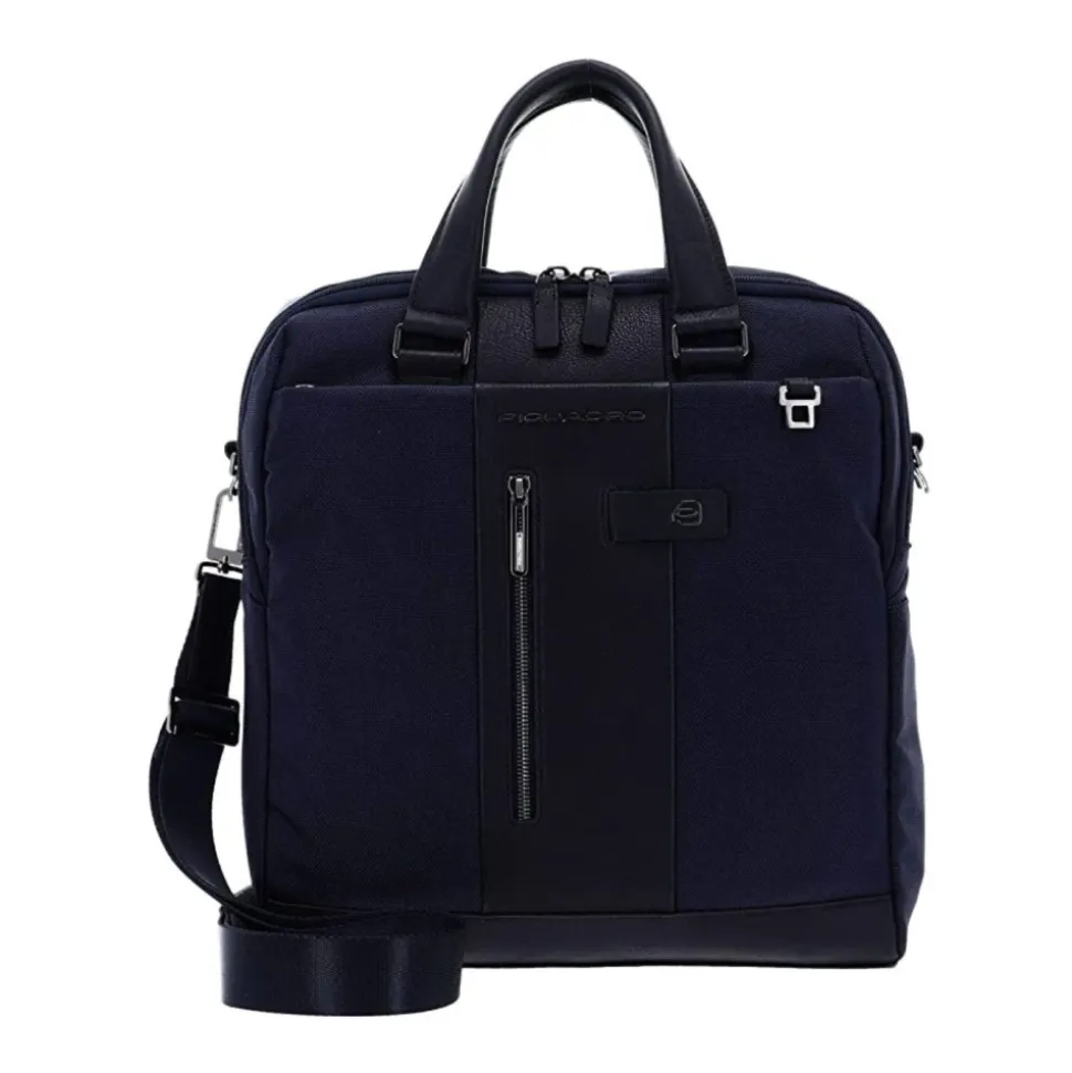 Borsa verticale per laptop e iPad blu unisex