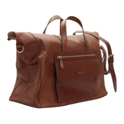 Borsone in pelle marrone modello Alberto