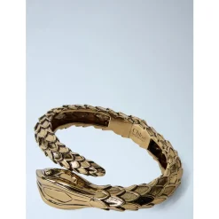 Bracciale Vintage con Motivo Serpente in Ottone