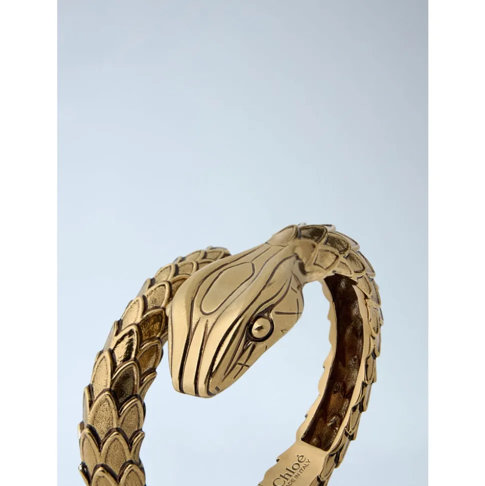 Bracciale Vintage con Motivo Serpente in Ottone