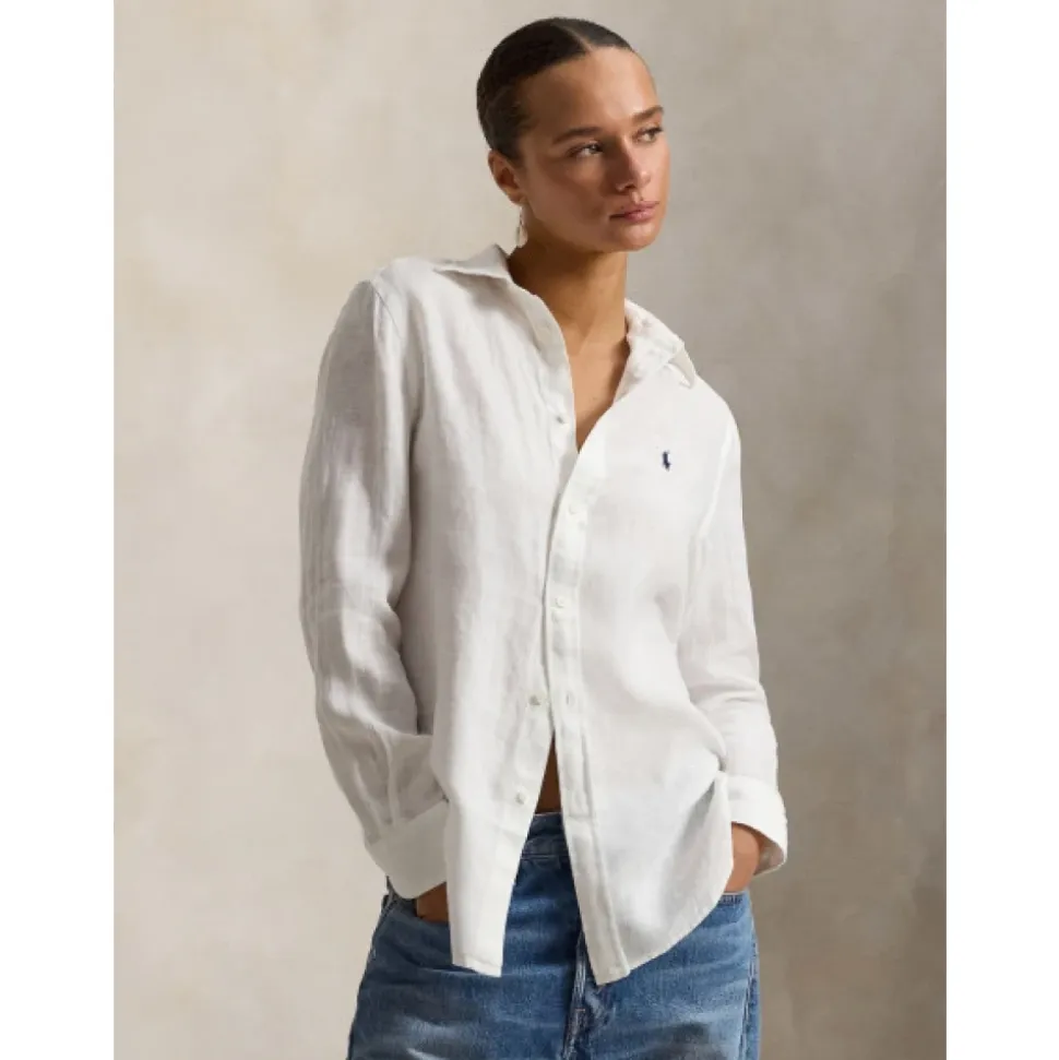 Camicia di lino dal taglio dritto