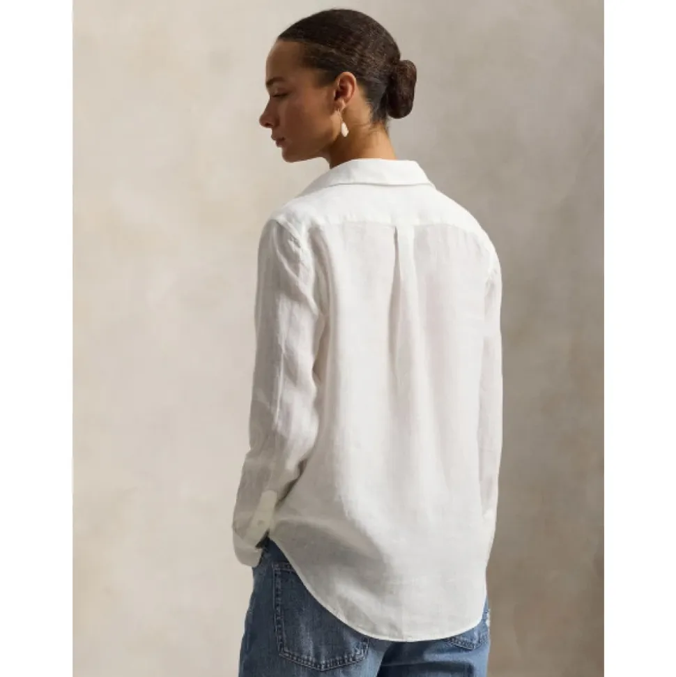 Camicia di lino dal taglio dritto